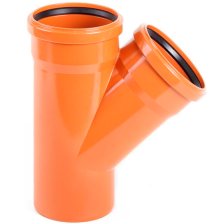 Тройник полипропиленовый 110х110х45 рыжий МультиМирПласт