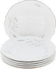 Тарелка десертная 19 см Constance Серебряные колосья,отводка платина P1650099JQZ7603100