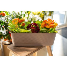 Кашпо балк с поддоном Прованс 60х17х13см фраппе