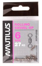 Вертлюг Nautilus Rolling Swivel 0102 размер №6 ,тест 27кг