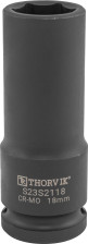 Головка торцевая ударная длинная 6гр 1/2 18мм THORVIK S23S2118