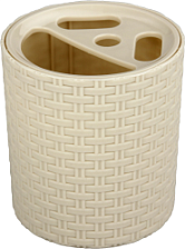 Подставка для зубных щеток М2535 плетенка слон кость