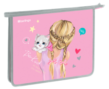 Папка для тетрадей 1 отд А5 Berlingo Be Kind! пластик, на молнии 