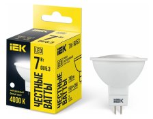 Лампа светодиодная GU5.3 220V 7W/4000 MR-16 IEK