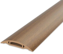 Порог Идеал42 пластиковый с монтажным каналом 42мм орех серый 1,6 м