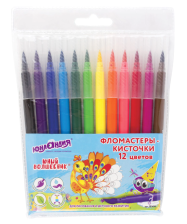 Фломастеры 12 цв ЮНЛАНДИЯ Юный волшебник вентиляционный колпачок 151430