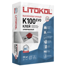 Клей плиточный для крупноформатных плит Гиперфлекс К100 (20кг) Литокол