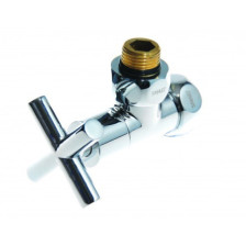 Вентиль угловой для полотенцесушителя SMART 1"х3/4" г/ш (маховик крест) 8741SCH1005/2С