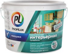 Краска ВД PL-13L латексная моющаяся супербелая (7кг) Profilux