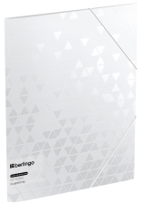 Папка на резинках A4 600мкм Berlingo DoubleWhite белая 352501