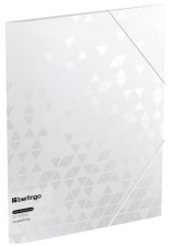 Папка на резинках A4 600мкм Berlingo DoubleWhite белая 352501