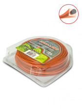 Леска Хопер DUO-LINE квадрат со стержнем 2,4 мм х 1LB 78 м красный, блистер