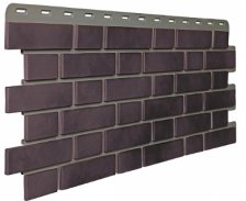 Сайдинг цокольный FineBer Кирпич клинкерный 3D коричнево-черный (1,131х0,463м)