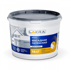 Краска латексная фасадная белоснежная (14кг) Лакра