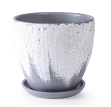 Горшок керамический с/п Айсберг №6 высокий овал серый