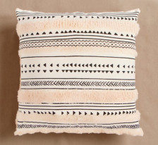 Наволочка декоративная Бохо бежевый Line 45х45 см Эстель