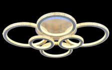 Люстра СТ МС-DK5867B/6 WH (RGB) 308W 740x580x165мм 3000+6500K 