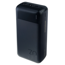Powerbank Perfeo 30000mAh USB 1А, 2.1A, micro USB, Black, черный