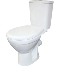 Унитаз Компакт Соло Люкс белый с сиденьем, с арматурой