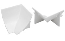 Угол внутренний пластиковый 23мм белый KORNER