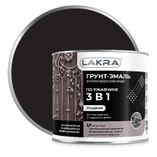 Грунт-эмаль по ржавчине черный (1,7кг) Лакра