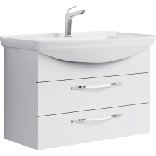 Тумба с раковиной Аллегро подвесная 2 ящика цвет белый, Agr.01.08/2