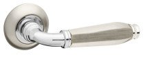 Ручка дверная FUARO ENIGMA RM SN/CP-3 матовый никель/хром