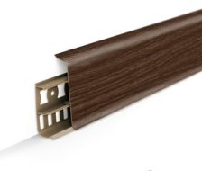 Плинтус Идеал Деконика с к/к орех 2,2 м 70 мм