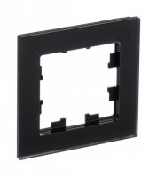 Рамка 1-м Atlas Design Nature ATN331001 черный матовый стекло