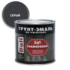 Грунт-эмаль по ржавчине графитовая серая (0,75л) Dali