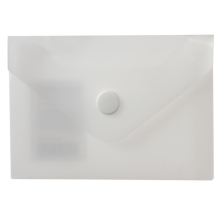 Папка-конверт с кнопкой А7 74х105 мм 0,18 мм Brauberg прозрачная