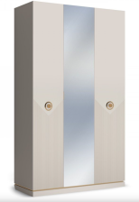 Шкаф 3-х дверный Капри Сатин/Зеркало