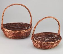 Корзина плетеная 32х26х10 см коричневый