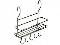 Полка малая с крючками 260х100х268 бронза MX-402