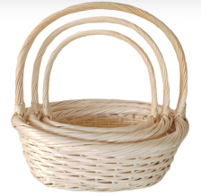 Корзина плетеная 45х40х16 см выбеленный