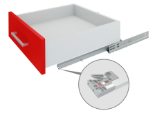 Направляющие шариковые 8882/450 мм  НЕполн выдвиж с довод скрыт монтажа