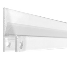 Планка-плинтус 3000х6 мм алюмининиевая белая h-образная 1130 (стульчик)