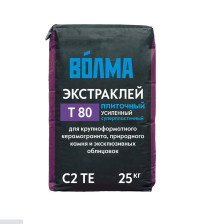 Клей плиточный Экстраклей Т80 (25кг) ВОЛМА