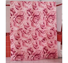 Штора для ванной комнаты 180х200см MIRANDA Roses (розовый) полиэстер MRD.01.MG6049/pk