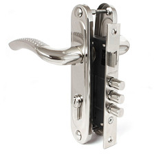 Замок врезной Apecs с ручкой 1027/60-Nl/S никель/сатин (298)