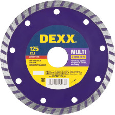 Диск алмазный 125х22,2мм MULTI UNIVERSAL по бетону кирпичу камню DEXX 36702-125_z01
