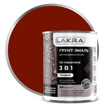 Грунт-эмаль по ржавчине красно-коричневый (0,8кг) Лакра