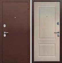 Дверь входная Тайга Металл/клен бежевый 960х2050 Левая 7см