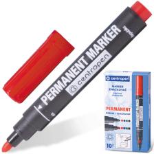 Маркер перманентный нестираемый 2,5 мм Centropen 8566 круглый красный