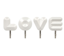 Набор крючков 4 шт самокл 6х4 см LOVE 17620