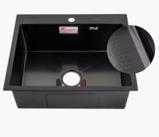 Мойка врезная 60х50 (0,8) h=220 графит дизайн 605033G Fabia Profi