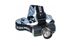Фонарь налобный Космос KOCH3WZoo с зумом 3Вт XPE литий 1200mAh micro USB