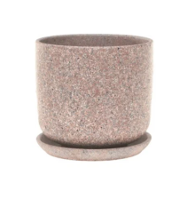 Горшок керамический с поддоном Лунный камень №6 d26см h23см 10,5л цилиндр