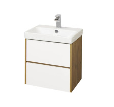 Тумба с раковиной Сканди-55 белый/дуб рустикальный (55х45х52)