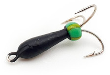 Мормышка вольфрамовая Wormix37 Чертик черный с бусинкой d-2,5 (172)